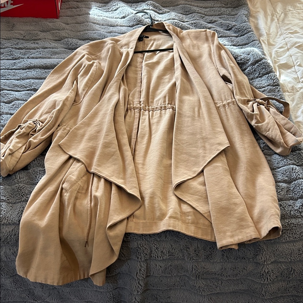 Torrid Tan Trench Coat for Women with cinch waist